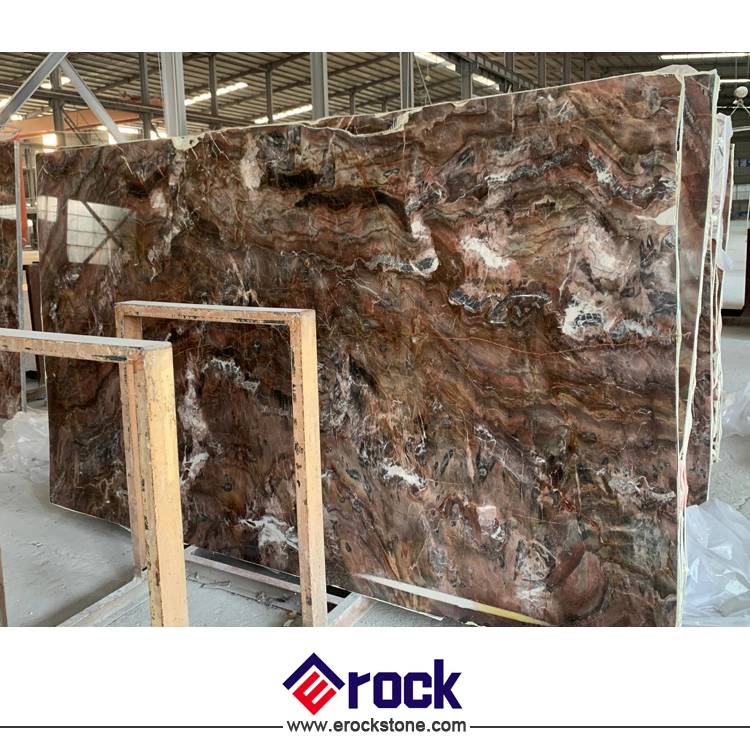 Polished Venice Red Brown Marble Slabs for Wall and Floor Tiles