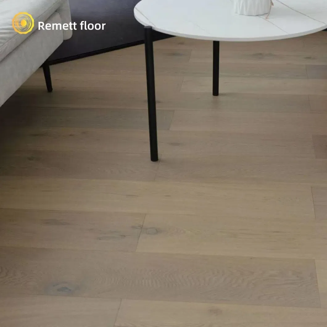 Light Smoked Color Engineer Oak Wood Floor Dotan Grey White Oak Engineered Flooring