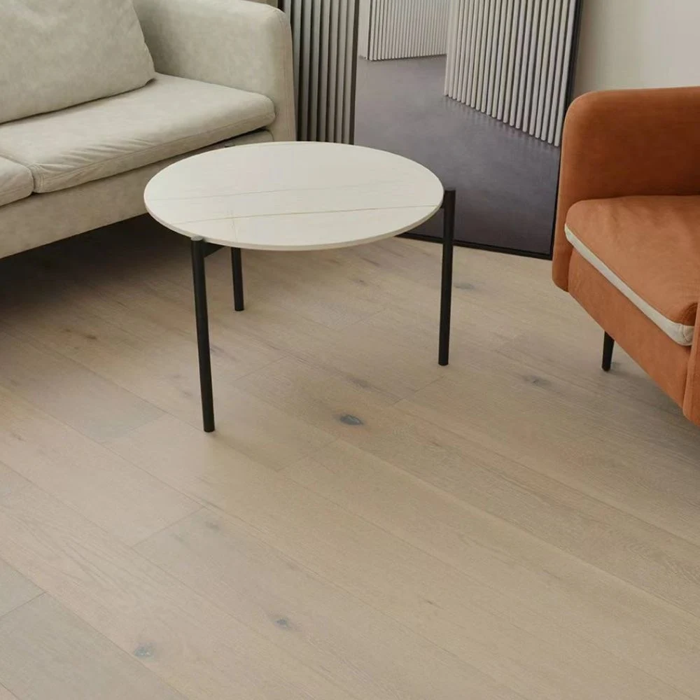 Light Smoked Color Engineer Oak Wood Floor Dotan Grey White Oak Engineered Flooring