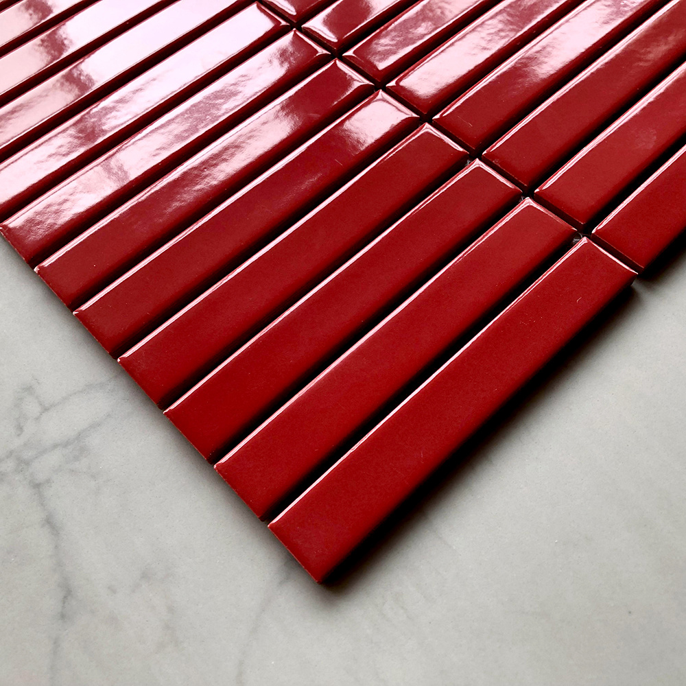 New Design Red Strip Mosaic Wall Tiles Kitchen Backsplash