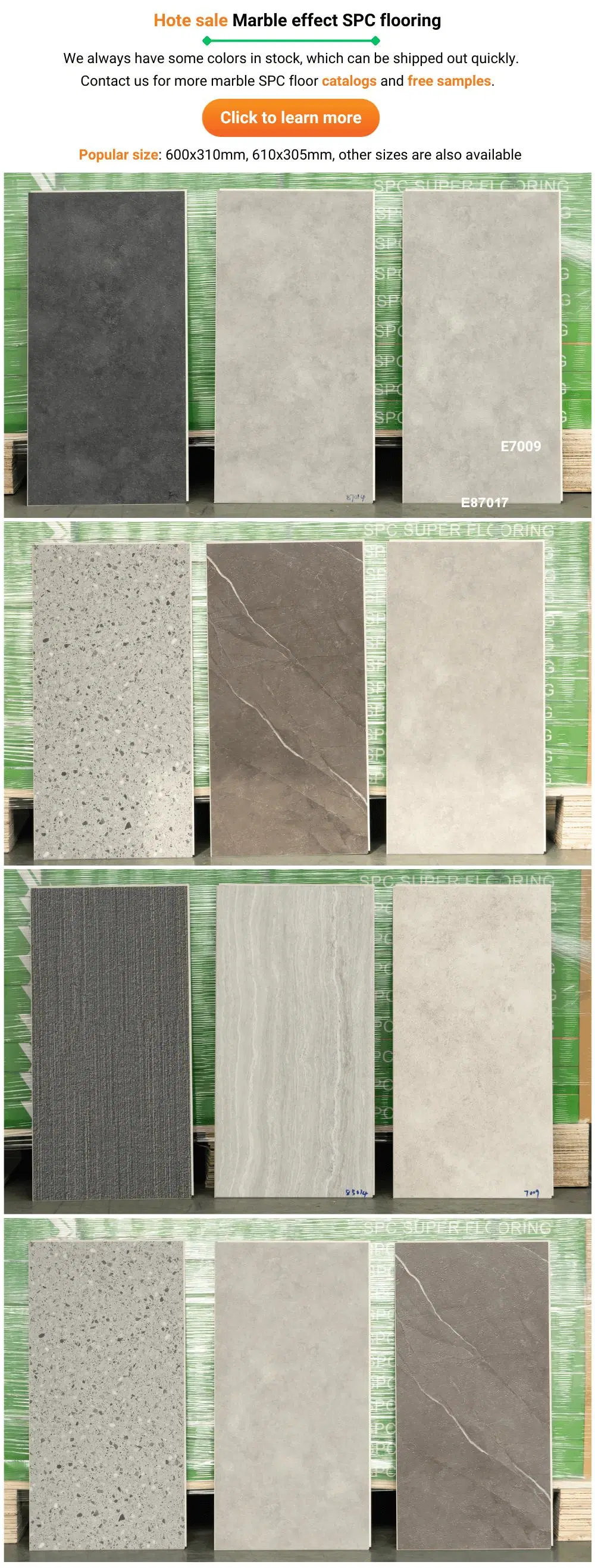 Recycled Click Down Matt Lvt/PVC/Lvp/Rvp/Spc Porcelain Tiles