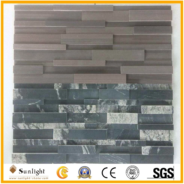 High Quality White Wood Vein Marble Culture Stone Wall Tiles