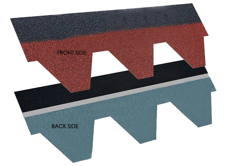 Glaze Colored China Factory Cheap Price Gray Asphalt Roof Shingles Made in China