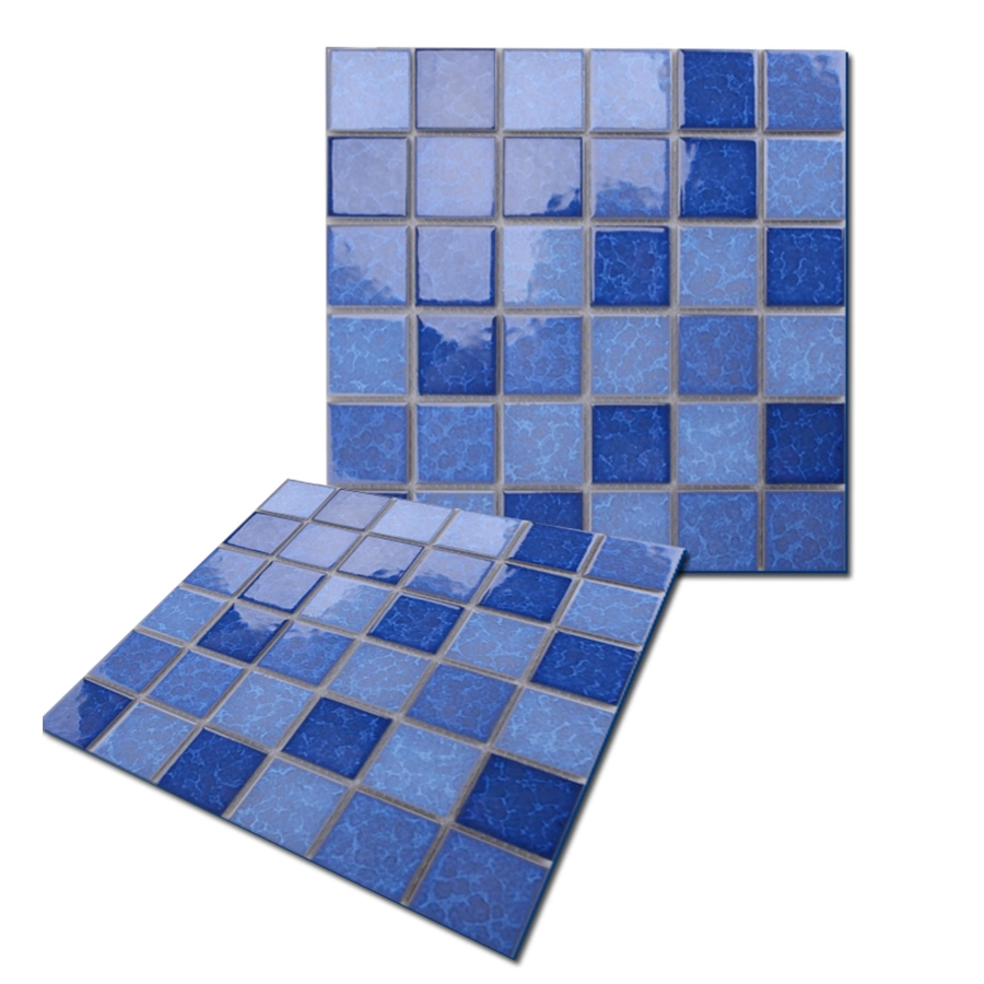  Mezcla Azul Crackle tinta vidriada Jet baldosas Cerámica Precio bajo Del siglo Mosaico