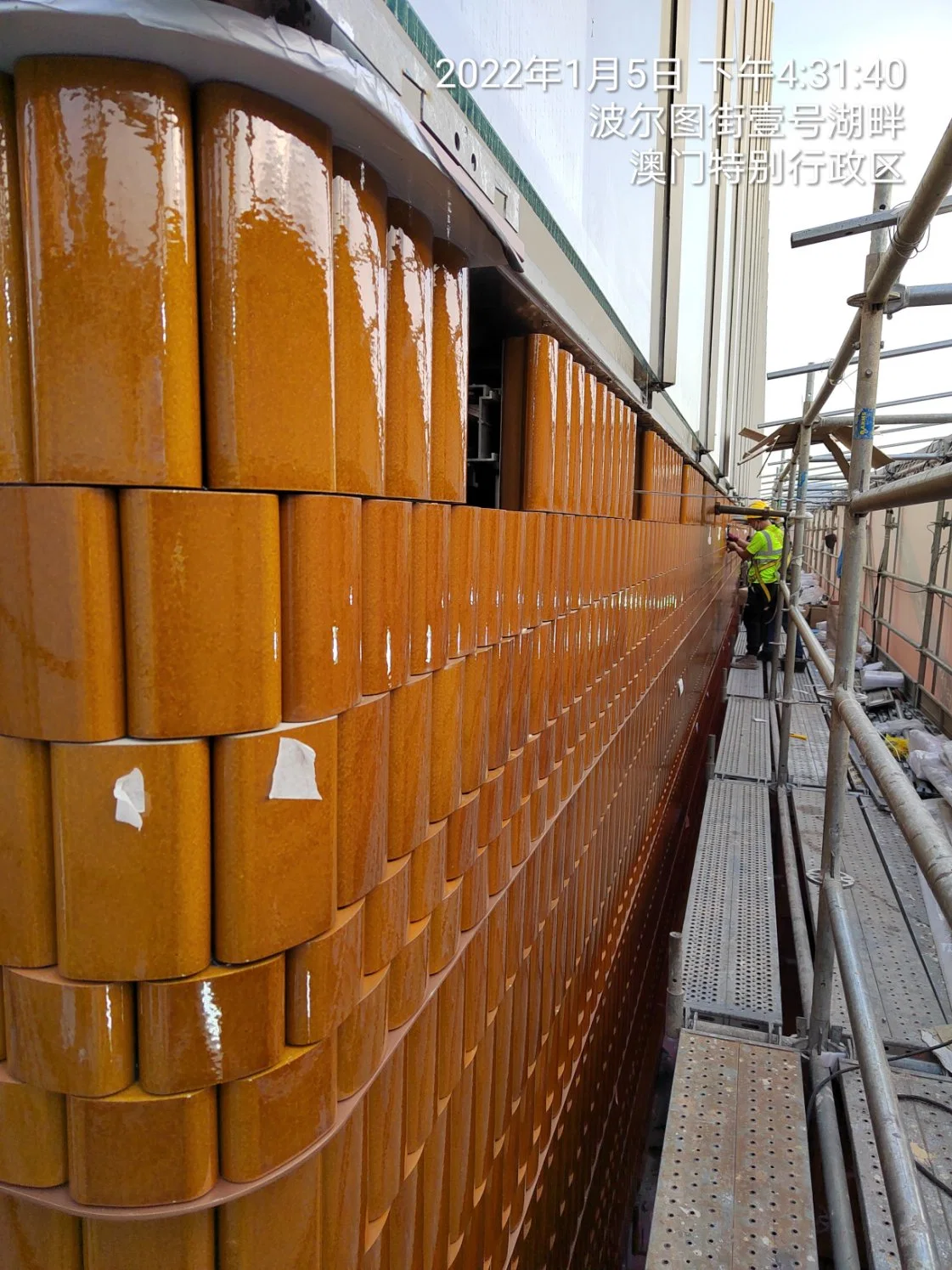  Togen revestimiento de ladrillo de arcilla terracota roja para la pared exterior