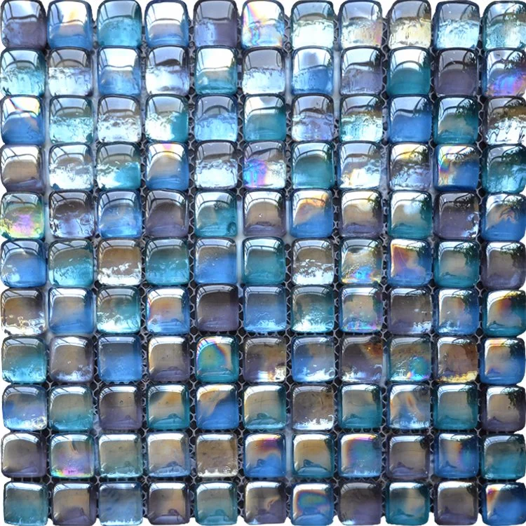 Decoración mural de colores mezclados Backsplash baldosas mosaico de vidrio de cocina