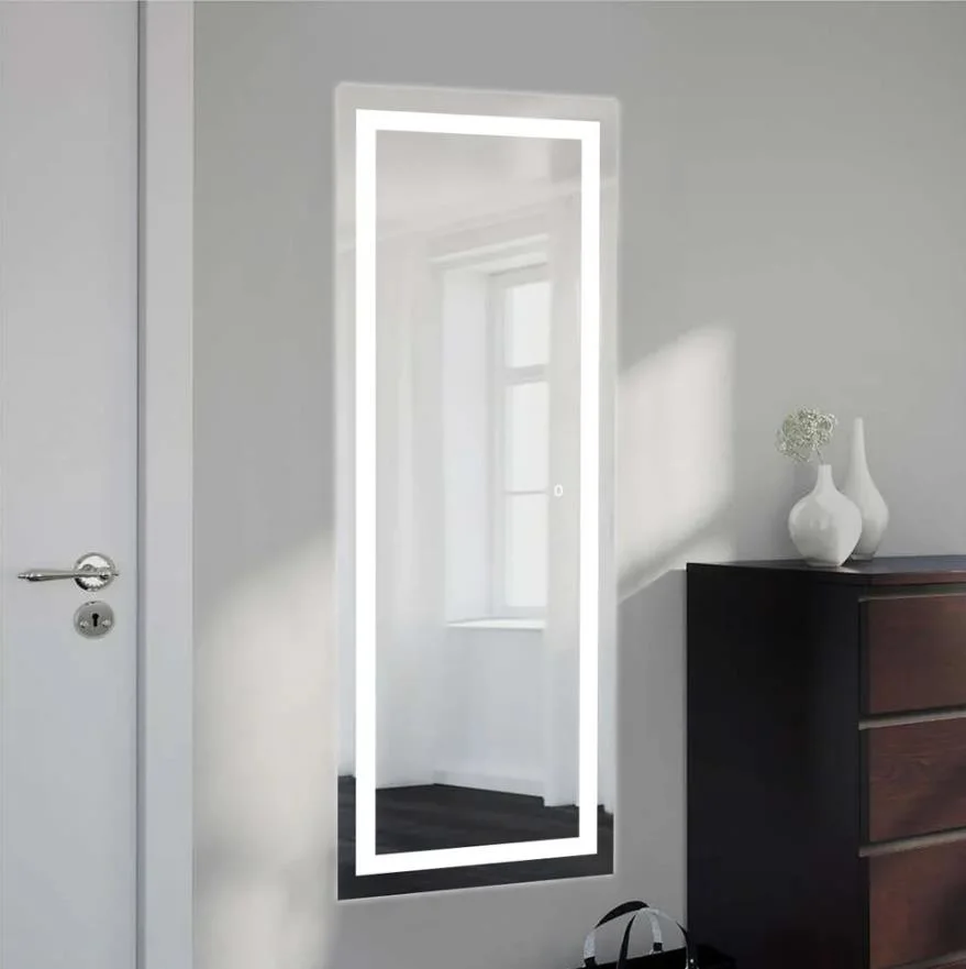 Cuadrados de largo completo espejo de pared baldosas sin marco pared colgando Espejo de tocador HD