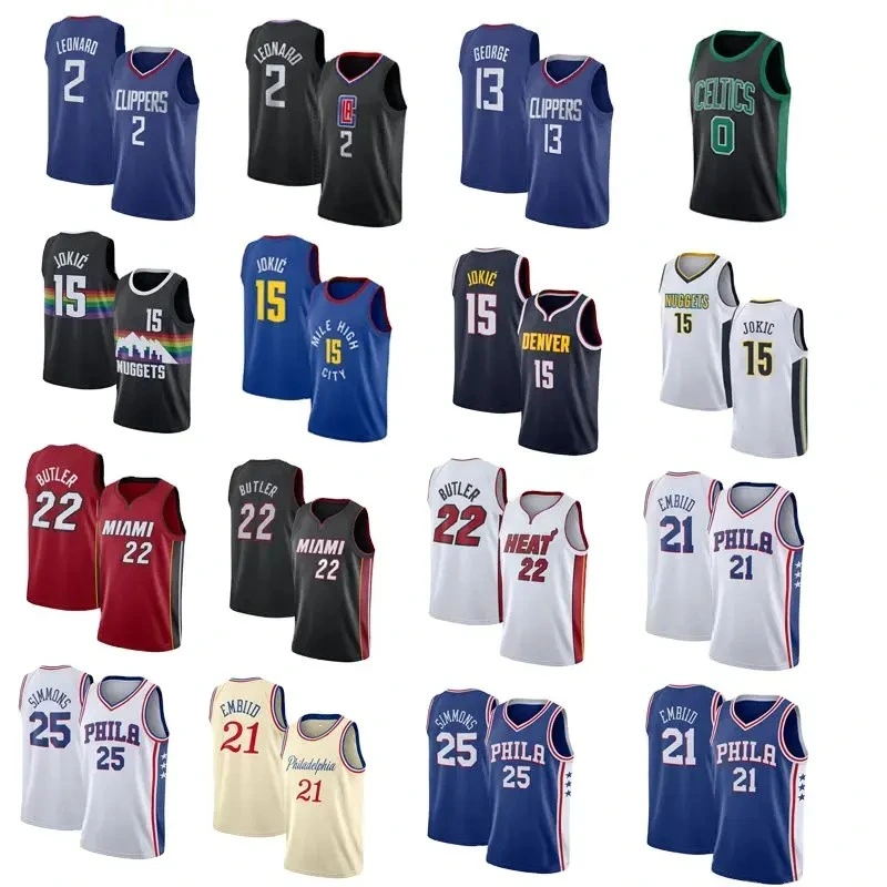 Últimos diseños de alta calidad personalizado bordado bordados equipos Basketball Jersey