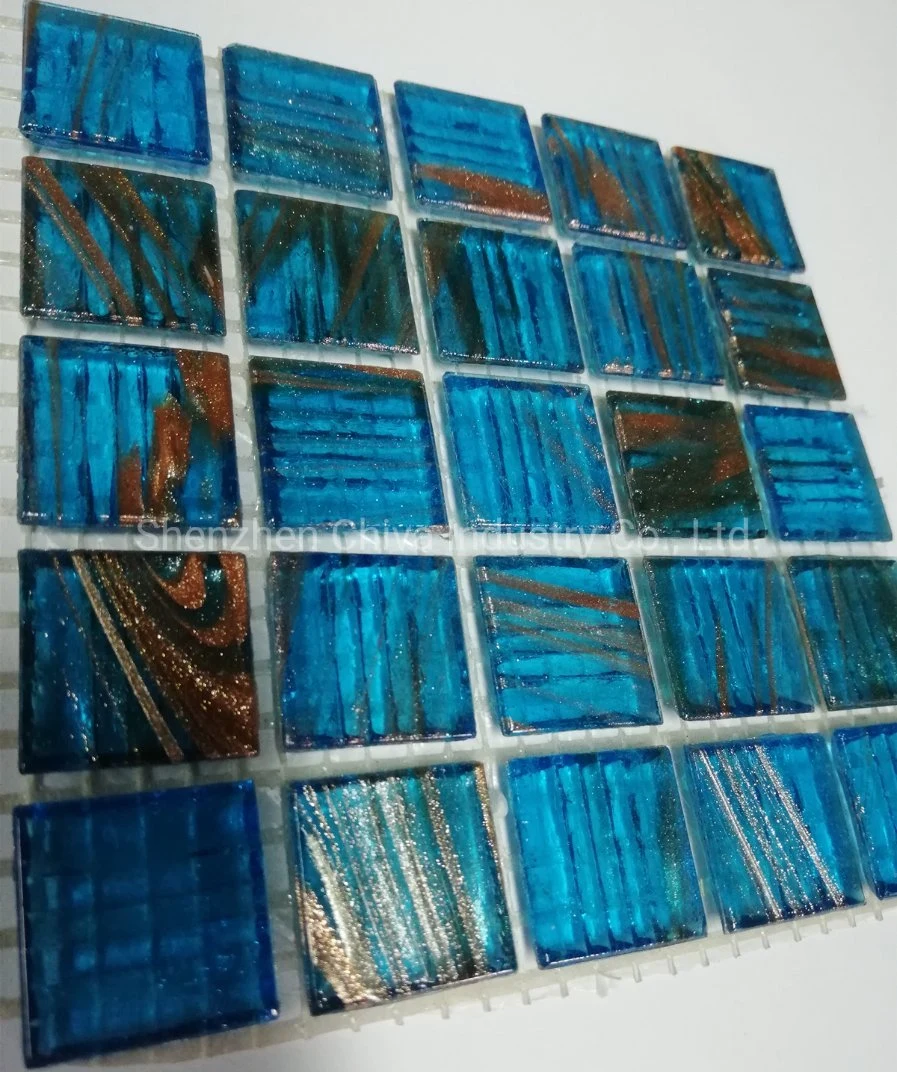 Piscina azul iridiscente Arte Italia/Estilo de función/agua/Espejo Mosaico de azulejos de pared de baño