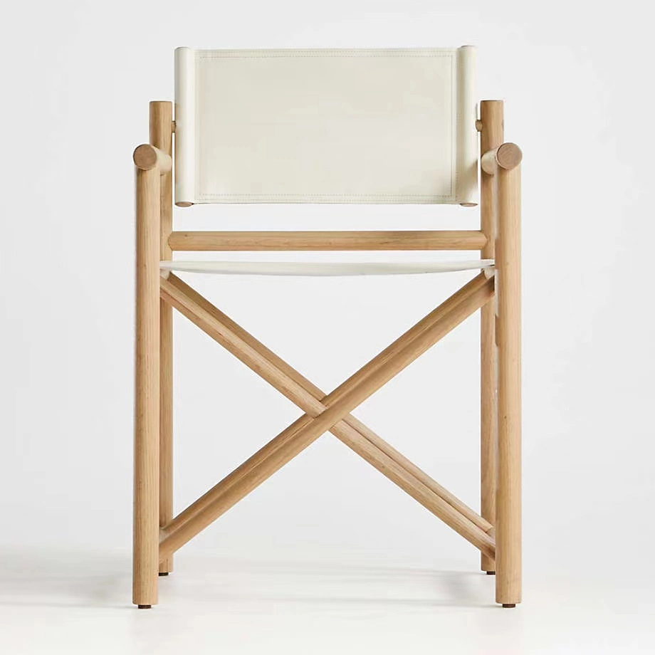  Natural de cuero del mástil sencillo y moderno comedor Sillon madera silla del director.