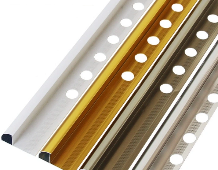 Extrusión de aluminio pulido de perfiles para Azulejos de Cerámica Trim