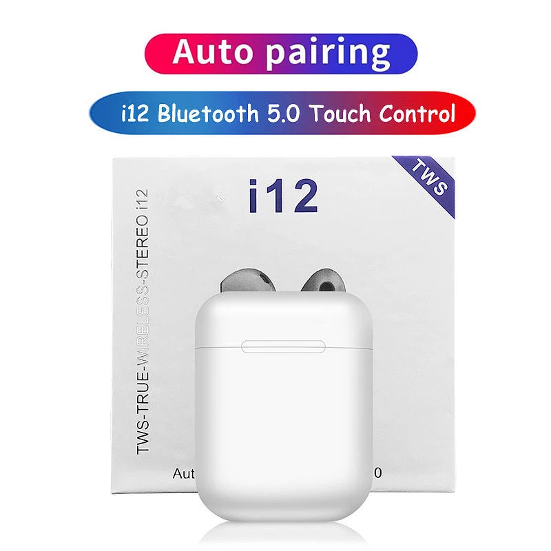 Macaron Azul Verde Rosa True Wireless Mini Inpods 12 TWS Tapones de auricular azul marino I12