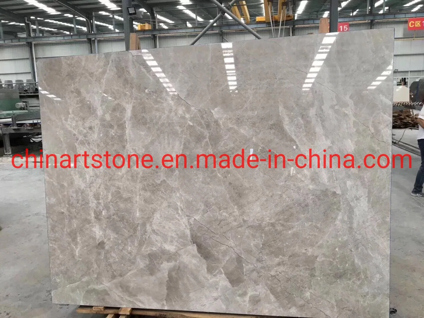 China Tundra losa de mármol gris y azulejos