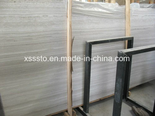 Madera blanca de buena calidad losas de mármol fábrica china