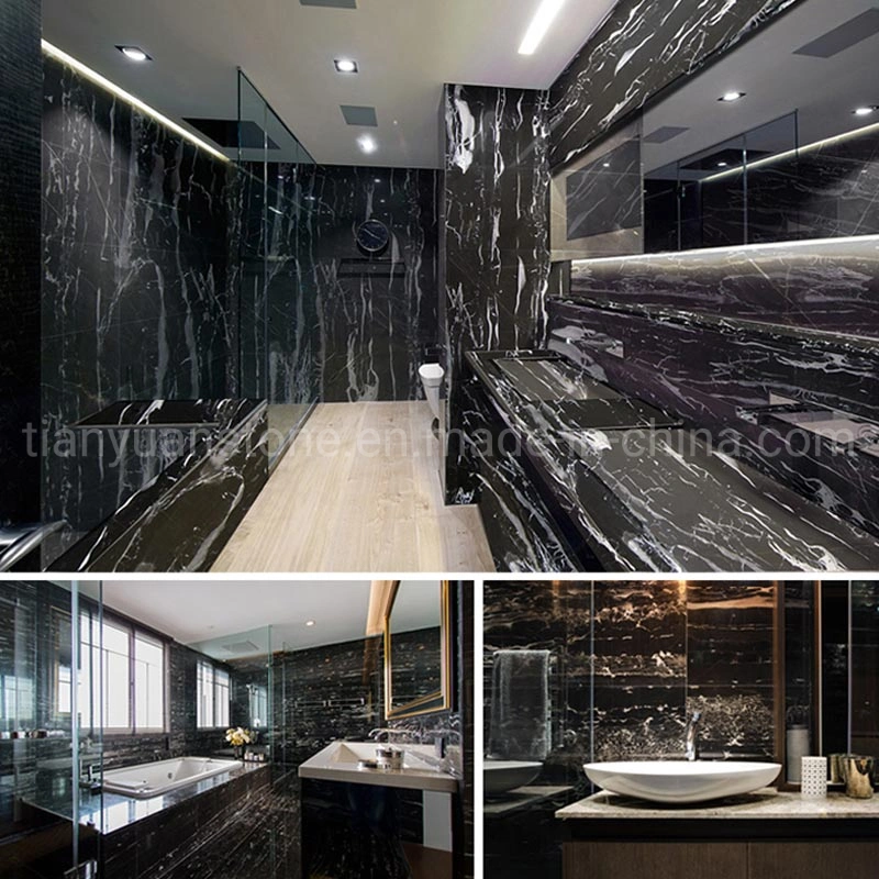 China barata Silver Dragon pulido para pisos azulejos de mármol negro