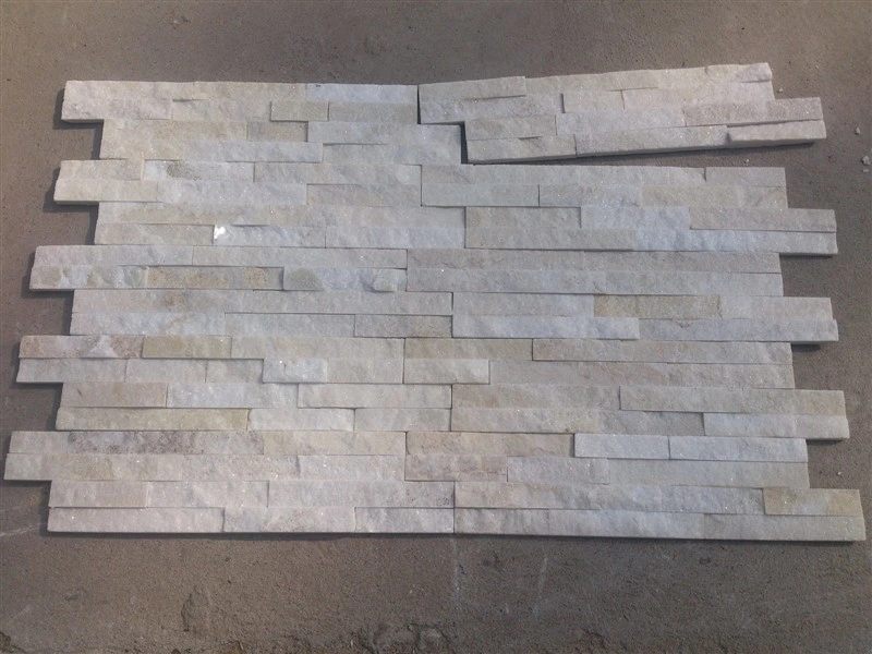 La pila de cuarcita de color blanco puro de la pared de piedra (SLV-44)