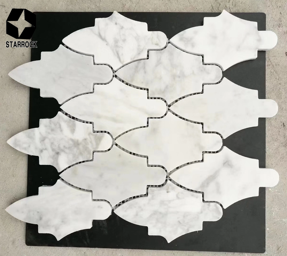 Baño de mármol de alimentación de la fábrica Backsplash Baldosa mosaico de mármol hexagonal