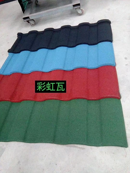 Colored Stone Metal Tiles Used in Housing Roof Tile Catalog