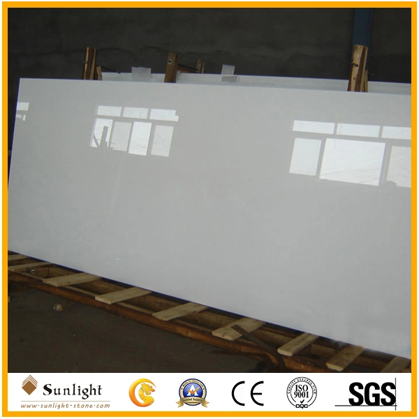 Cheap Pure White Artificial Marble Tiles for Floor and Wall