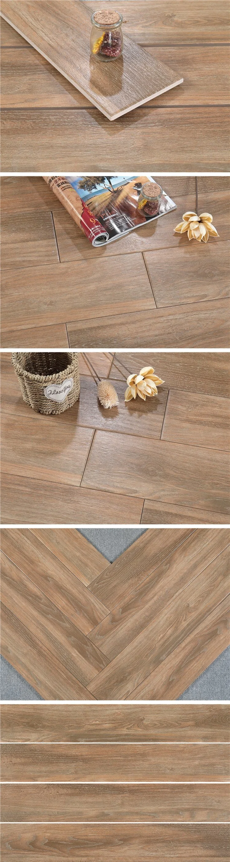 Classic Style Kitchen Floor Decoration Ceramic Tile Hardwood Look