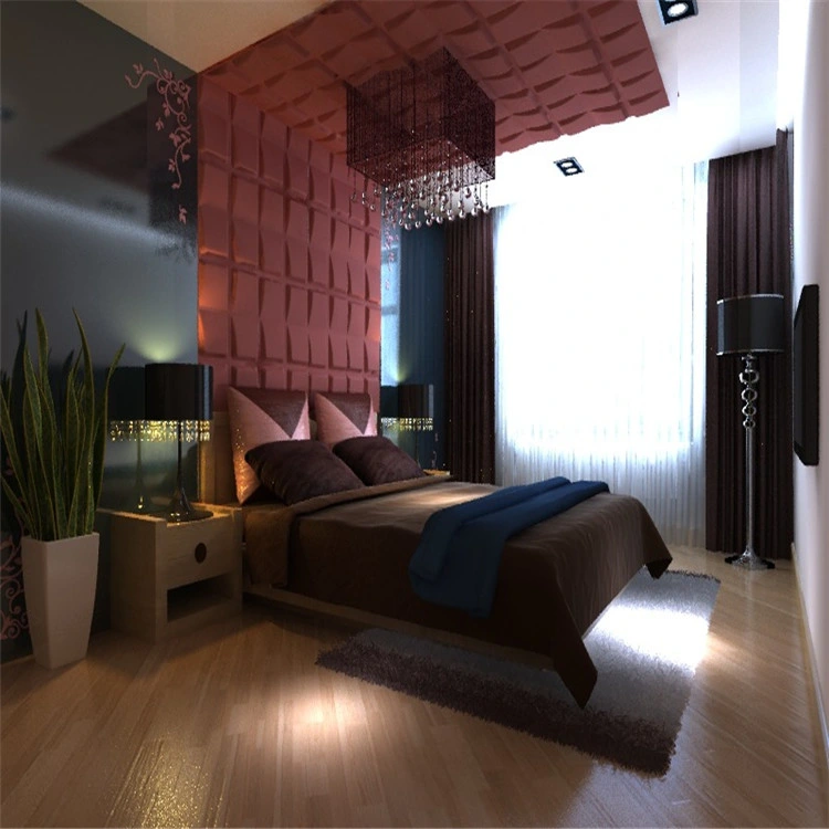 Bamboo Fiber 3D PVC Wall Panels, Tiles for Room Paintable 3D Wall Panel Decoration