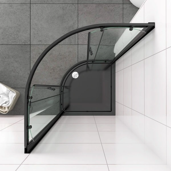 Elegant Black Framed Quadrant Shower Enclosure Door