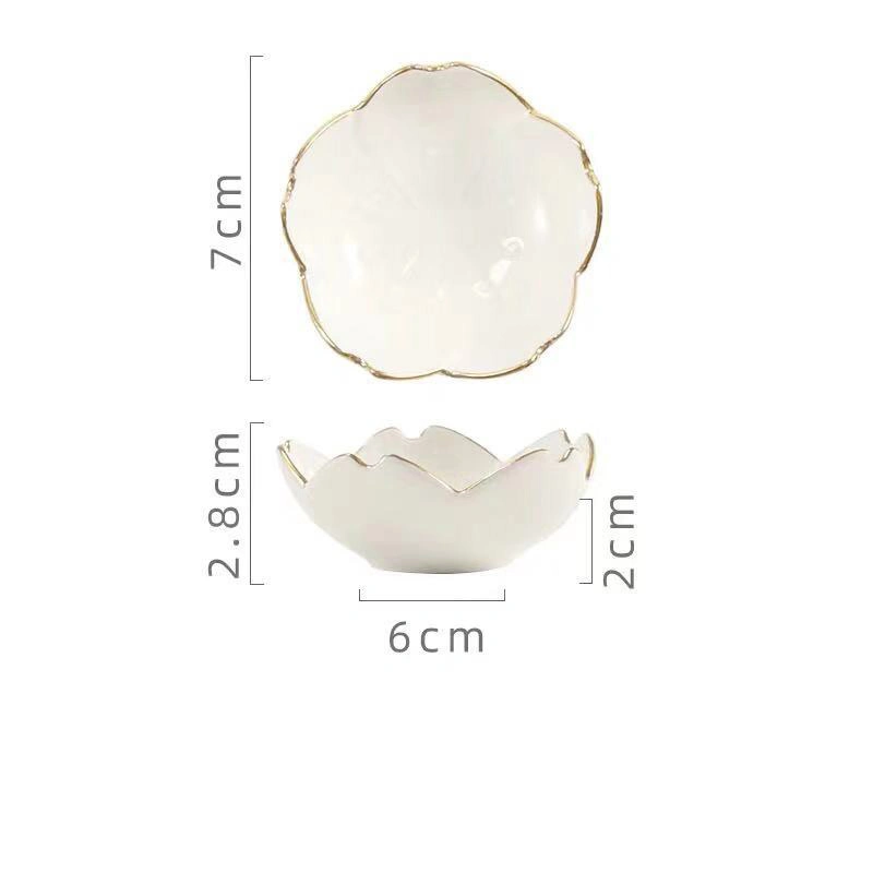 Cherry Blossom Ceramic Sauce Dish/Seasoning Dish/Sushi Soy Dipping Bowl/ Appetizer Plates/Serving Dish for Kitchen Home