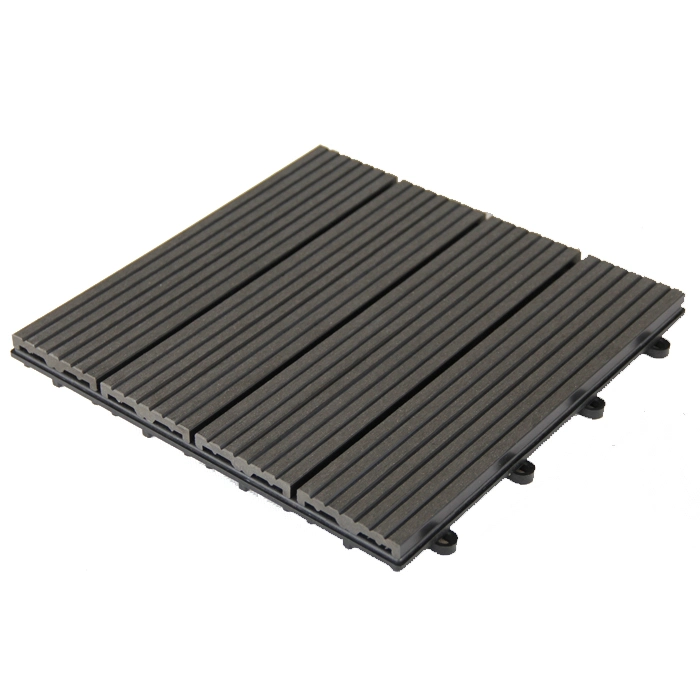 Easy Installation Anti-Fade Waterproof Anti Scratch Wood Plastic Composite Outdoor Interlocking WPC Decking Tile Terrace Decking Tiles