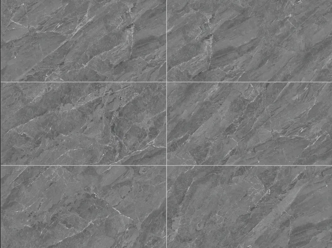 Made in China Black and White Porcelain Floor Walls Tile Kitchen Bathroom Dark Rustictiles Tile Leveling System