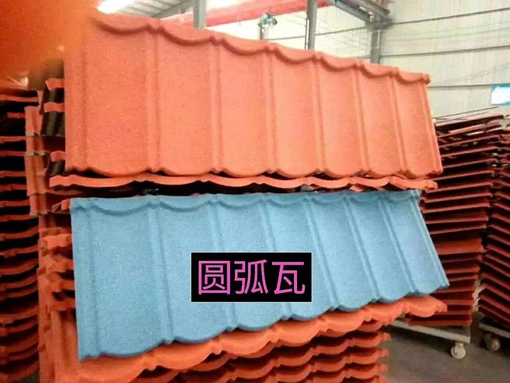 Color Stone Coated Metal Roof Tiles