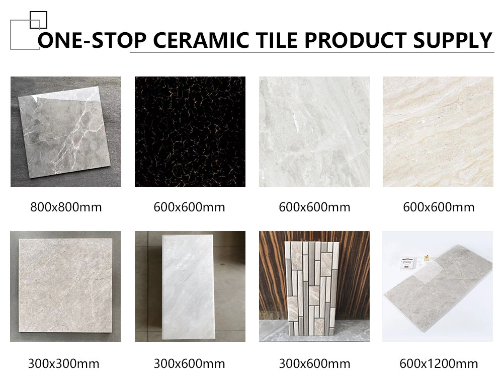 White Simple Rock Slab Pattern Tiles for Living Room