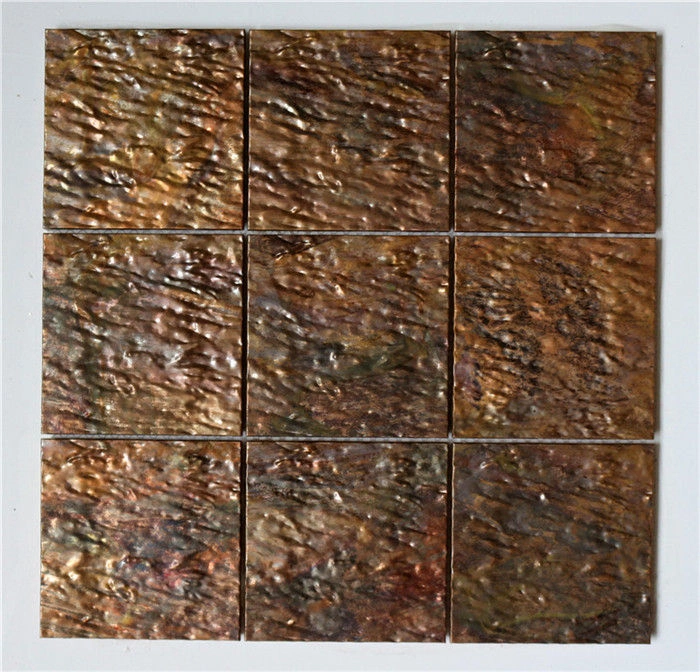 Bronze Style Antique Copper Mosaic Tile Metal Art Mosaic Wall Tiles for Backsplash