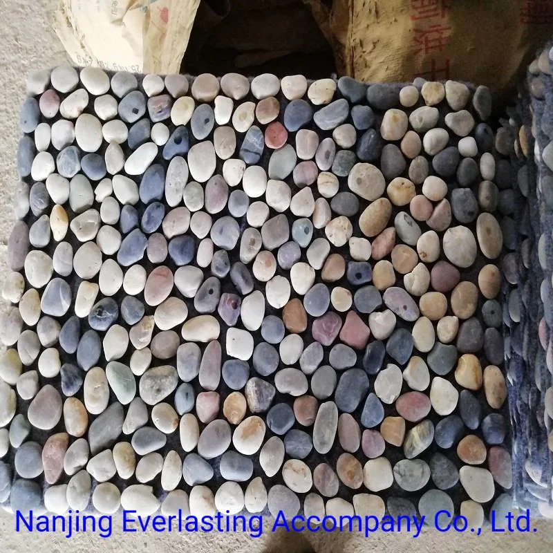 Sliced Polished Natural Stone Pebbles Mosaic Wall &amp; Floor Tile