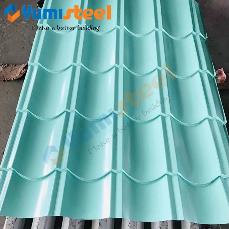 Color Steel Tile Steel Structure Building Material Color Coated Galvanized Iron Metal Roof/Wall Panel Color Galvanized PPGI Retro Glazed Tile