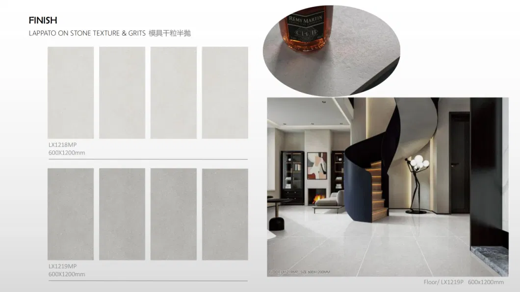 Customized Gray Matt Ceramic Indoor Rustic Tile Zoom for Floor Decoration