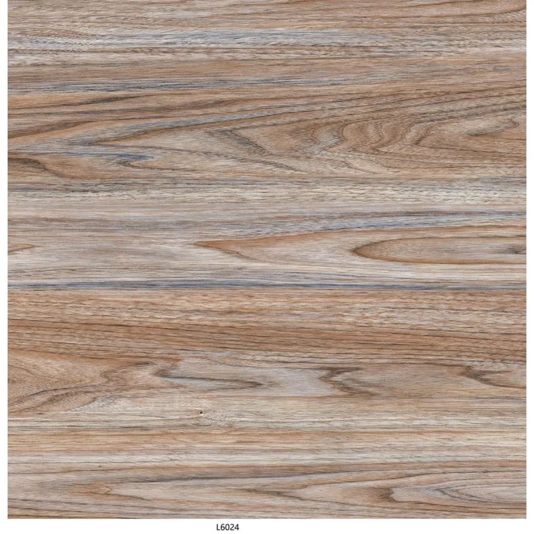 3D Injection Wood Grain Polished Floor Tile Design Patterns Tan Light Brown Dark Gray