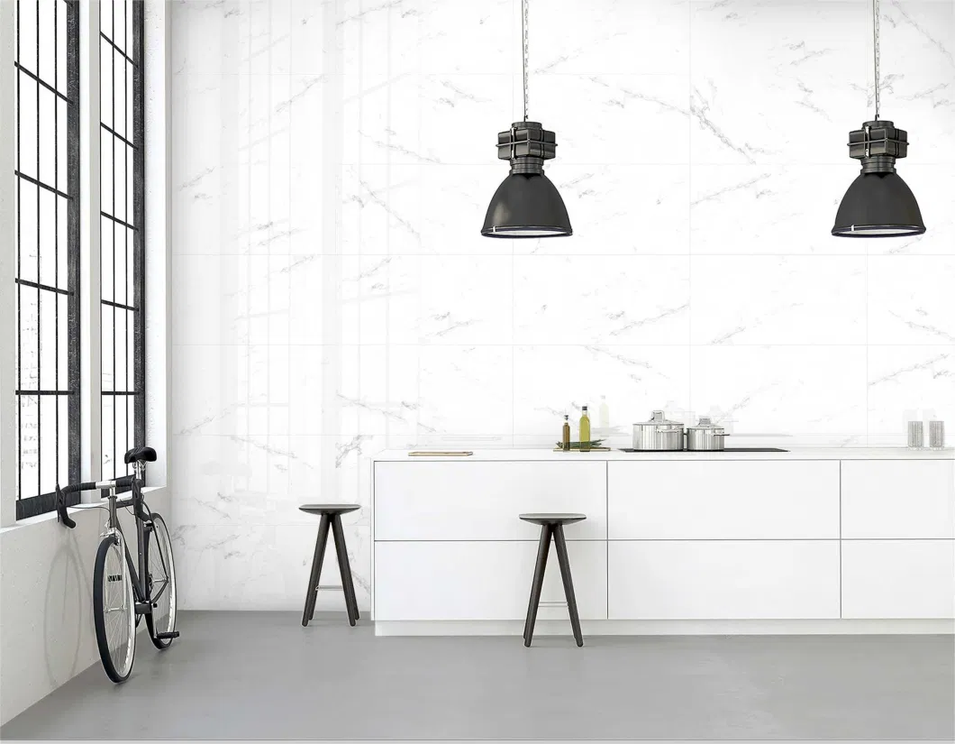 Large Format Sintered Stone Ceramic Slabs Marble Look Porcelain Floor Tiles for Office Building