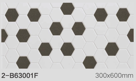 300X600mm Size 3D Hexagon Ceramic Glazed Wall Tile for Kitchen Backsplash