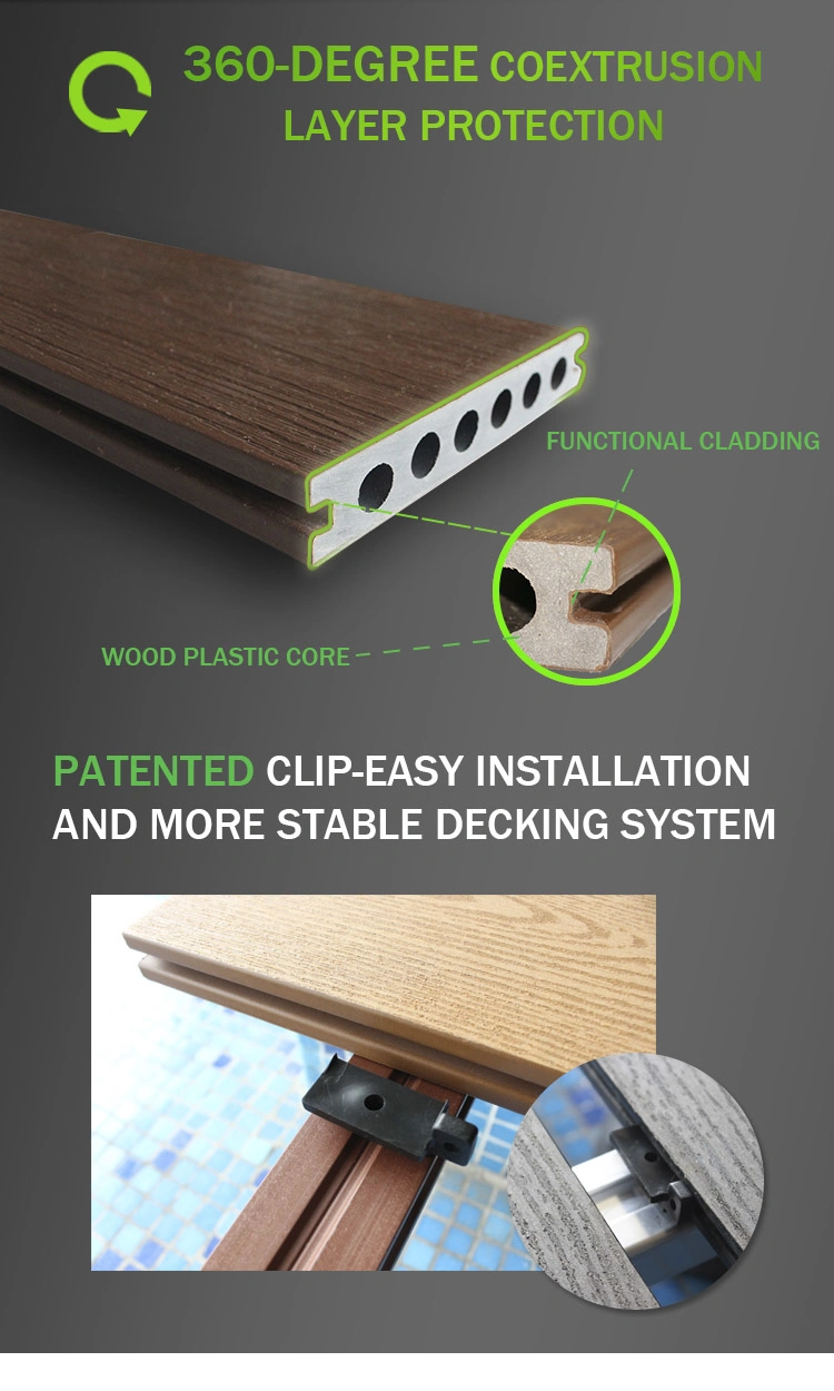 Mexytech WPC Decking Outdoor Floor Wood Composite Decking Covering