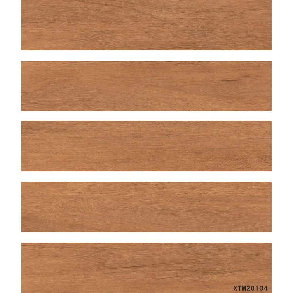 Woodgrain Finish Ceramic Floor Tile Water Resistance Slip-Resistant Porcelain Flooring