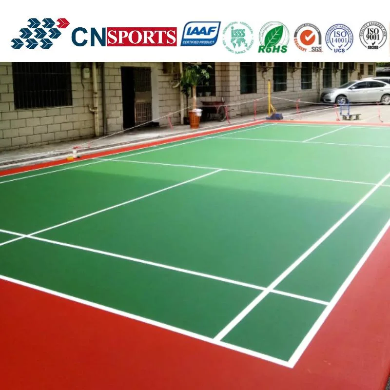 Flexible Spu Rubber Sport Floor Covering for Tennis Court