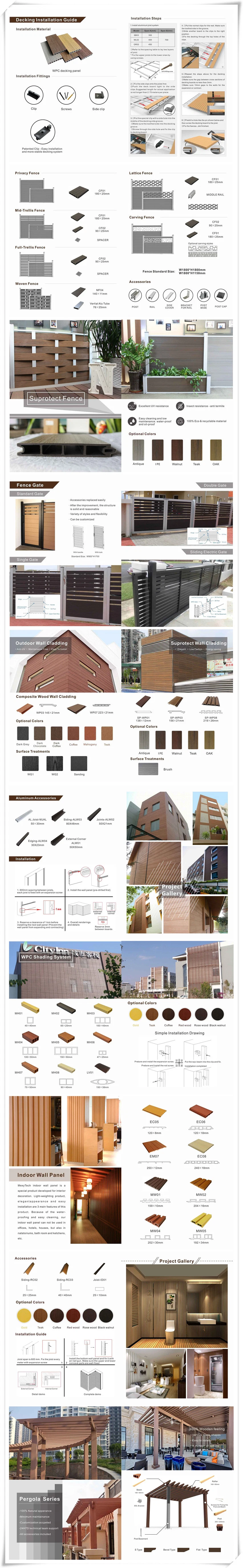 WPC Wood Plastic Composite 300*300mm Terrace Waterproof DIY Interlocking Decking Tiles for Interior/Exterior Garden