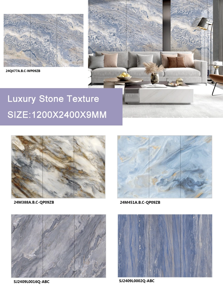 Luxury Office Home Stoneware Porcelain Slabs Wall Floor Tile Sintered Stone 1200*2400mm