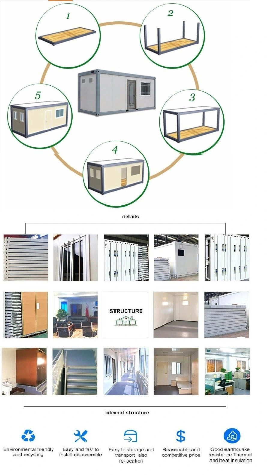 Customized Prefab Container House Temporary Public Washroom Toilet Bathroom