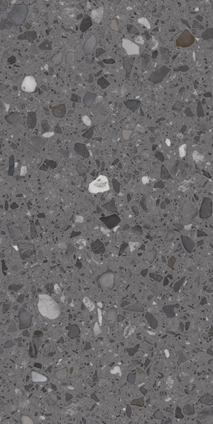 Big Fragment Grey Terrazzo Look Stoneware Porcelain Floor Tile