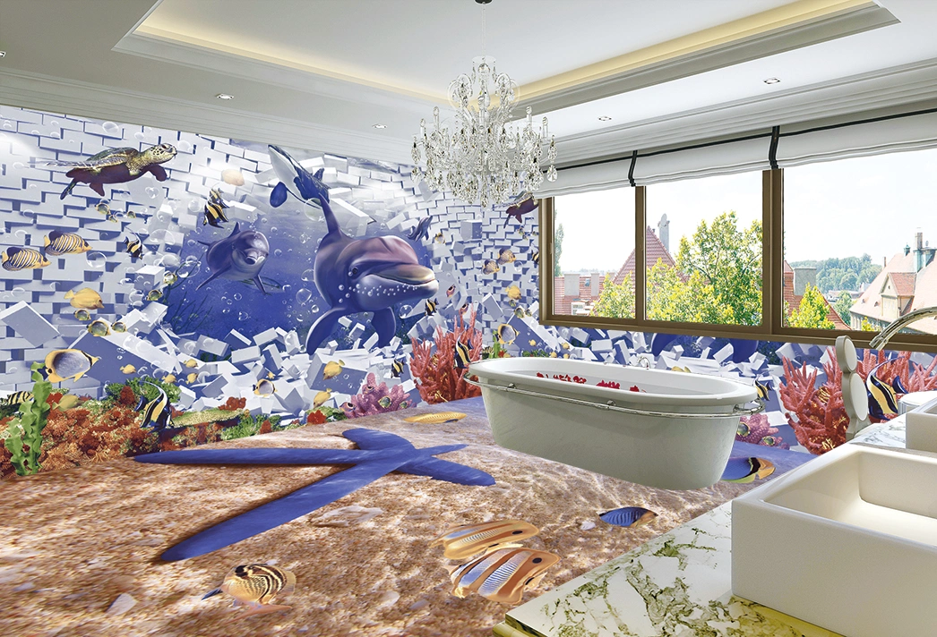 Glazed Vetrified Tiles Bathroom Tile 3D Ceramic Floor Tile Wall