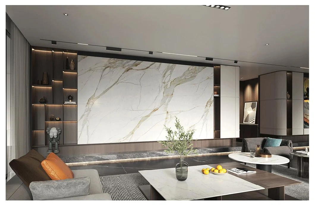 Chinese Fashion Marble Bathroom Tile Gallery 2400X1200mm Shower Wall Ceramic Thin Tile