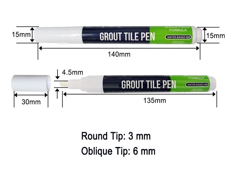 Promotional 24 Colors Waterproof Grout Tile Marker Pen