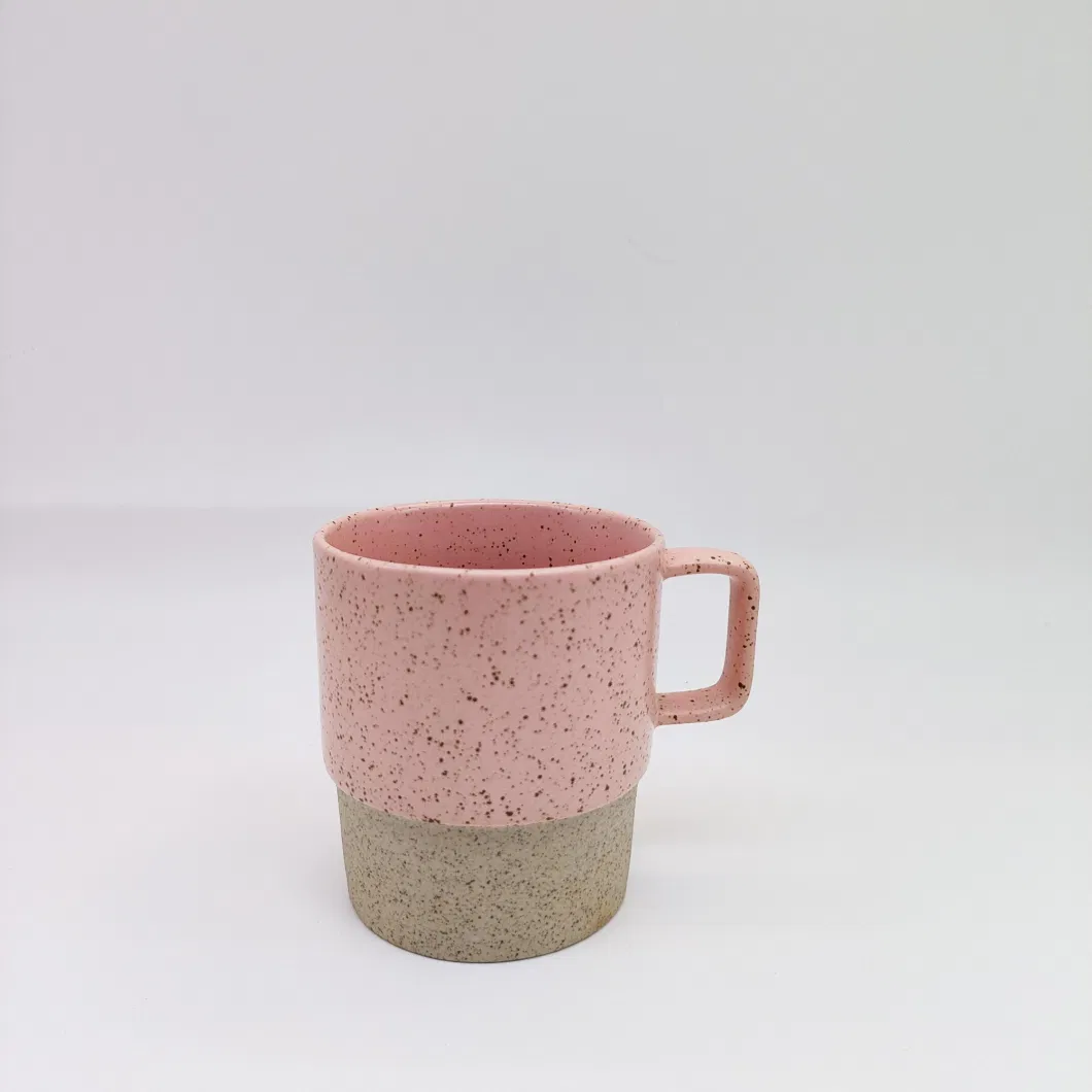 Stoneware Half Shinny Color Glazed with Speckles