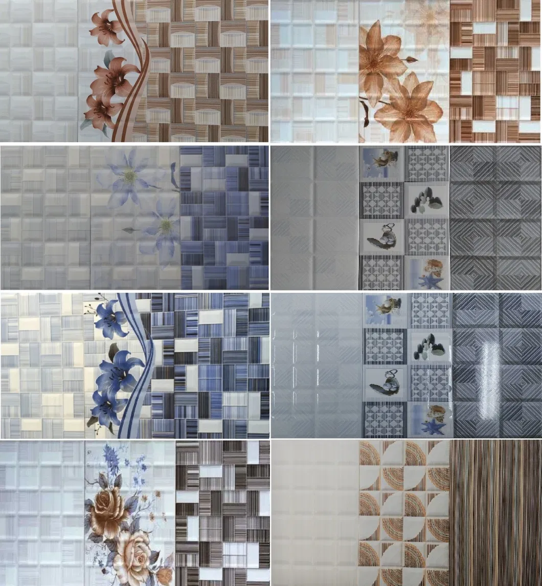 Mosaic Pattern Look Mold Glazed Ceramic Wall Tile for Bathroom Kitchen Living Room Bedroom Decoration